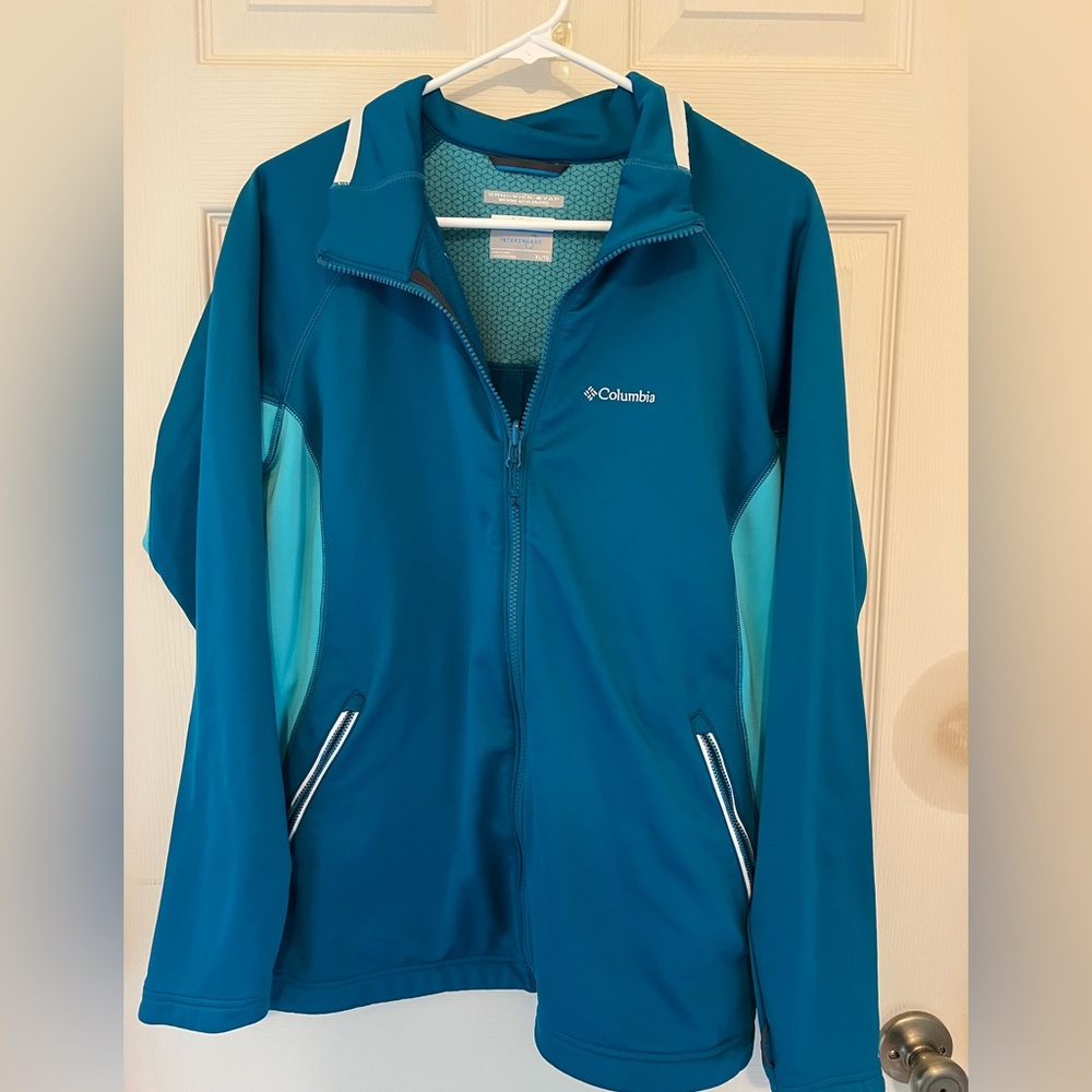 COLUMBIA Two Tone Blue Omni-Wick  Zip Jacket XL